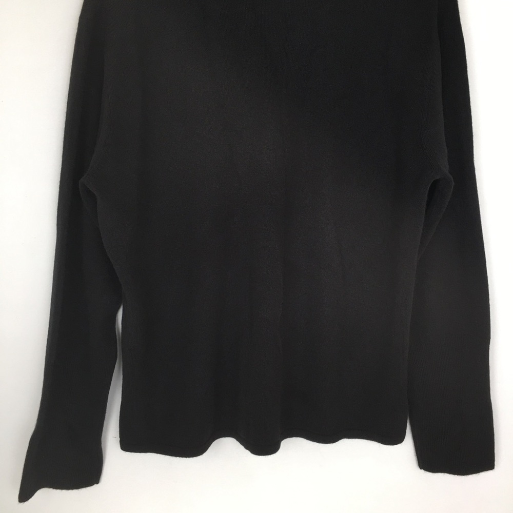 Norton McNaughton Black Sweater Top Faux Fur Collar Women’s Size XL - Picture 8 of 10